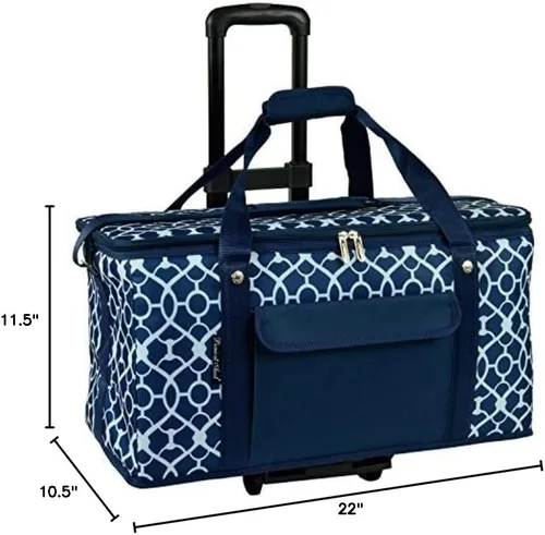 Vista 8 de Picnic at Ascot Enfriador de viaje con ruedas, capacidad para 64 latas, enfriador plegable a prueba de fugas, diseñado y aprobado de calidad