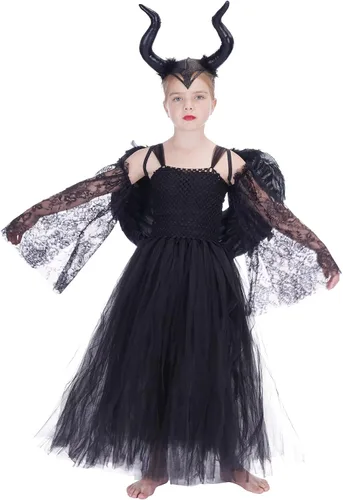 Vista 4 de Kidswant Disfraz de princesa para niñas vestido de lujo para fiesta elegante con accesorios 2-12 años