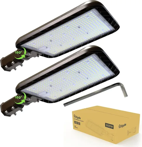 Vista 13 de Glitgate Luz LED de estacionamiento de 150 W, 22500 lm, 5000 K, montaje deslizante, iluminación de área de calle con fotocélula del atardecer al