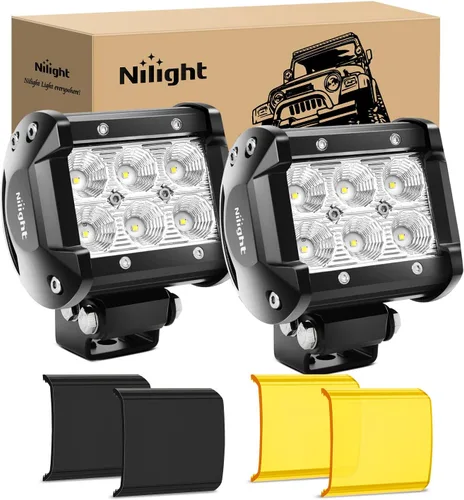 Vista 17 de Nilight Focos LED Redondos de 3 Pulgadas para Motocicleta, 2 Unidades, Focos LED Antiniebla Puntuales de 1550LM con EMC Integrado, Luz Auxiliar