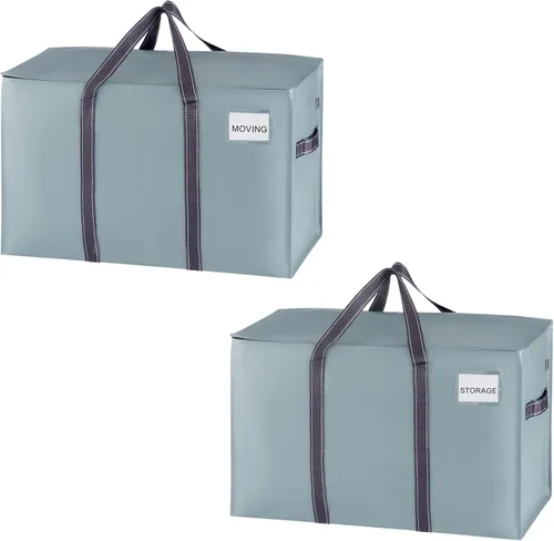Vista 47 de VENO - Paquete de mudanzas, cajas de almacenamiento para embalaje universitario con tapas alternativas, para dormitorio, extragrande, asas