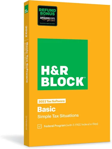 Vista 6 de H&R Block Software fiscal básico 2022 con oferta de bono de reembolso (exclusivo de mazón) [Descarga de Mac]
