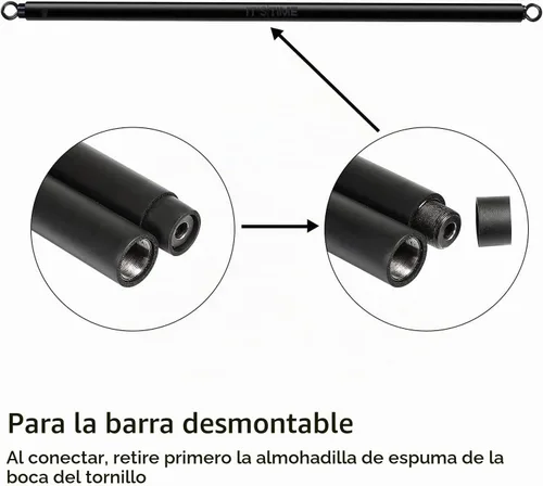 Vista 3 de INNSTAR - Barra de bandas de resistencia para ejercicio, accesorio de 38 pulgadas, negro, carga máxima de 800 libras para entrenamiento de gimnasio
