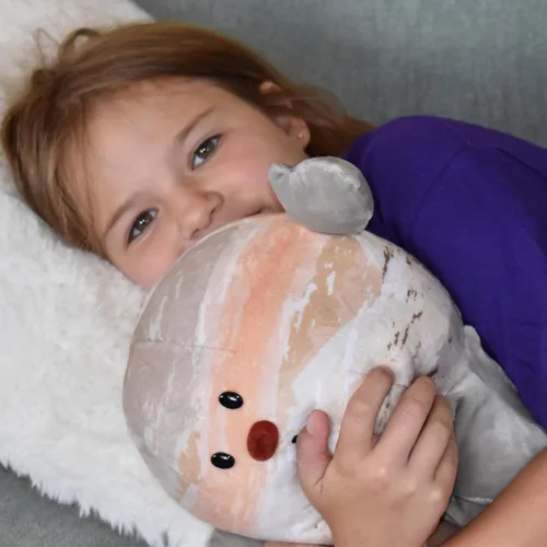 Vista 8 de Celestial Buddies Jupiter Buddy Peluche suave de 12 pulgadas, características bordadas, etiqueta de datos divertidos de planetas para niños