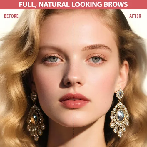 Vista 5 de LAVONE Lápiz de cejas 2 en 1 para mujer con lápiz de cejas microblading de 4 puntas y lápiz de cejas curvado y preciso, lápiz de cejas impermeable