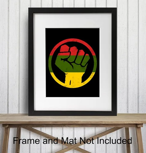 Vista 3 de Black Art - Arte de pared afroamericano - Letrero - Bandera afroamericana - Decoración de habitación de derechos civiles, decoración del hogar
