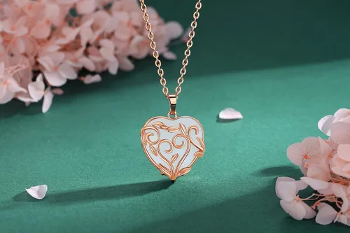 Vista 3 de MAIBAOTA Collar de punto de cristal curativo envuelto en flores, cristales naturales, collares con dije de piedra de cuarzo Reiki, joyería