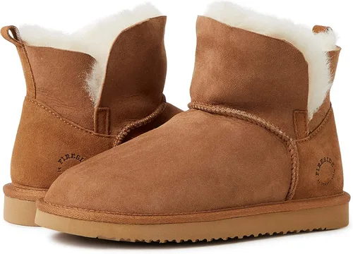 Vista 3 de Dearfoams Fireside Perth Shearling - Pantuflas de bota, forro de piel de oveja, para mujer