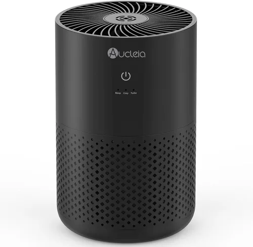Vista 8 de Aucleia Purificadores de aire para dormitorio y hogar con filtro HEPA H13, limpiador de aire silencioso de 20 dB para mascotas, olor a caspa