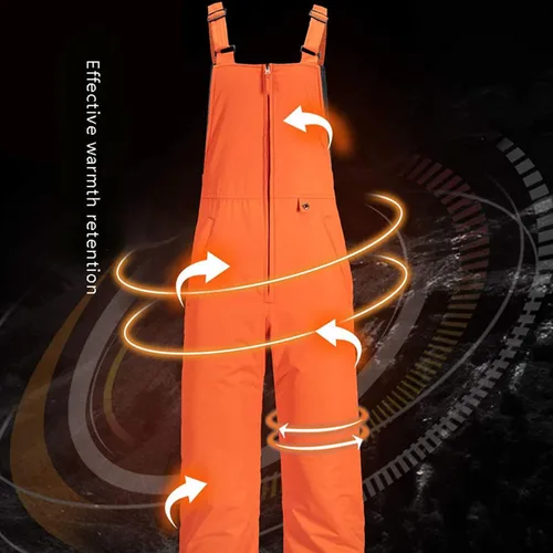 Vista 15 de Baberos de nieve para mujer, impermeables, aislados, para esquí, snowboard, invierno, cálidos, overoles, trajes de nieve Ripstop