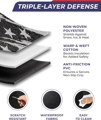 Vista 7 de AUTOAMERICS Cubierta de nieve para parabrisas, cubierta de parabrisas para hielo y nieve, protector de ventana impermeable para automóvil, camión