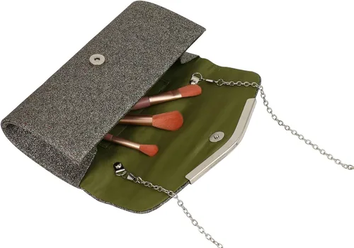 Vista 5 de ZHANNI Bolso de noche para mujer, bolso de mano brillante para fiesta, bolso de boda, bolso de fiesta