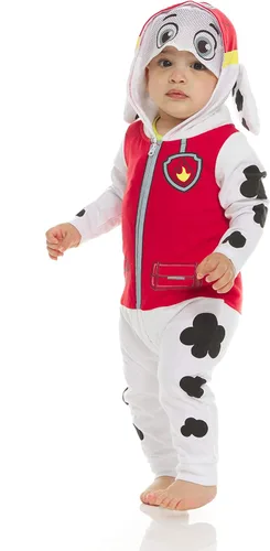 Vista 2 de Paw Patrol Disfraz de Marshall para niños con capucha y visera de malla