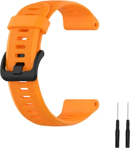 Vista 7 de Muovrto Correa de repuesto para Garmin Forerunner 945/935, correa de silicona para reloj Garmin Fenix 5/Approach S60/Fenix 6