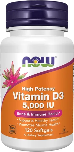 Vista 11 de Complejo vitamínico Now Foods, Vitamina D3 5000 UI, 240 cápsulas blandas, 0372, 120, 1, 1