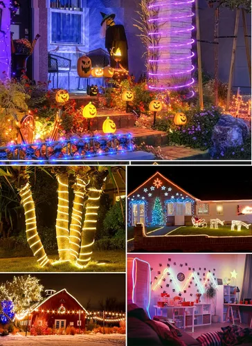 Vista 7 de Brightown Solar String Lights Outdoor Waterproof, 39FT 100LEDs, Multicolor M-color-1