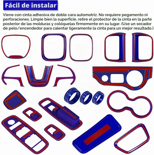 Vista 7 de LAIKOU - Juego completo de 20 piezas de accesorios interiores para Dodge Charger 2015-2024 Interruptores de control de elevación de ventanas