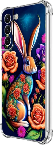 Vista 38 de Funda para Galaxy S21 FE 5G, protección contra caídas de flores de mariposa azul, a prueba de golpes, carcasa protectora de cuerpo completo Mariposa