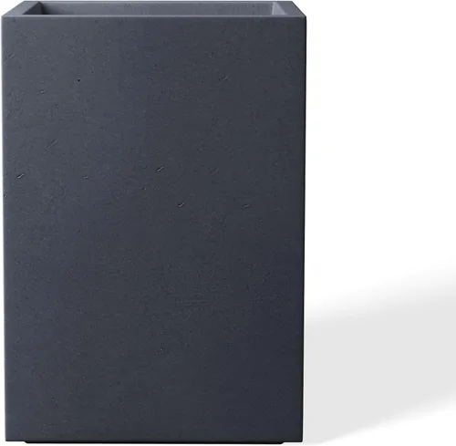 Vista 10 de Kante Macetas rectangulares de hormigón de 12.6 pulgadas de alto, macetas ligeras para interiores y exteriores con orificio de drenaje y tapón