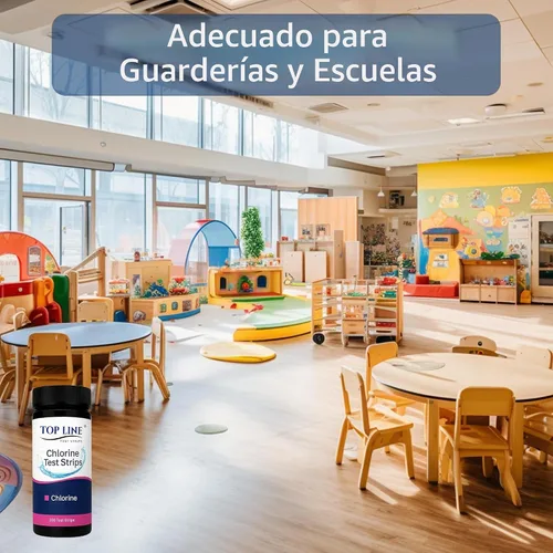 Vista 7 de 200 tiras reactivas de cloro para servicio de alimentos de 0 a 500 ppm (paquete de valor) - Tiras de prueba de desinfectante de blanqueador