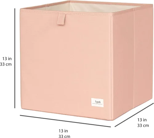 Vista 7 de 3 Sprouts Cubo de almacenamiento de tela reciclada, organizador plegable de 13 pulgadas para sistemas de estanterías de cubos, cubos para niños