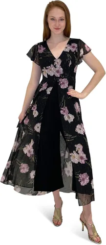Vista 3 de Adrianna Papell Mono metálico con estampado floral para mujer Negro Multi