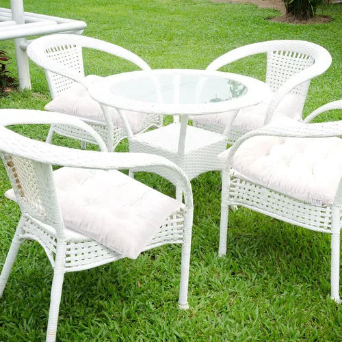 Vista 5 de Timgle Paquete de 16 cojines de asiento para silla, cojines de patio para muebles, almohadillas para sillas con lazos, tapete antideslizante