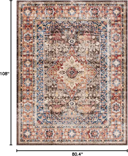 Vista 22 de SAFAVIEH Bijar Collection - Alfombra decorativa de 2 pies 3 pulgadas x 4 pies, marfil y óxido, diseño oriental envejecido, no desprende pelusa