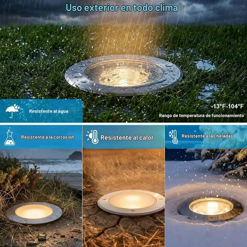 Vista 5 de Luces de suelo para exteriores de 5 W, voltaje de línea 110 V 120 V, iluminación impermeable de paisaje cableada, lámpara subterránea empotrada