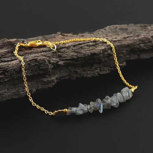 Vista 2 de Gemstone Chips Bracelet Gold