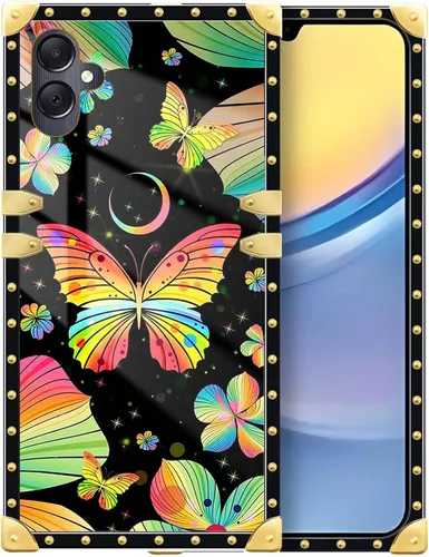 Vista 28 de Funda compatible con Samsung Galaxy A03S 4G, TPU suave de lujo y parte trasera de policarbonato duro para niñas y mujeres, funda protectora a prueba