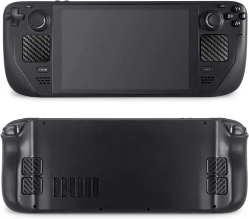 Vista 2 de Protector táctil compatible con Steam Deck Touch Trackpad (protector de trackpads + protector de 4 teclas, carbón - negro)
