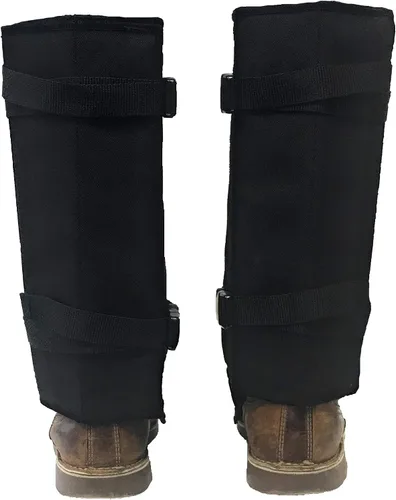 Vista 2 de Crackshot - Cubiertas protectoras a prueba de mordeduras de serpiente para hombre Negro