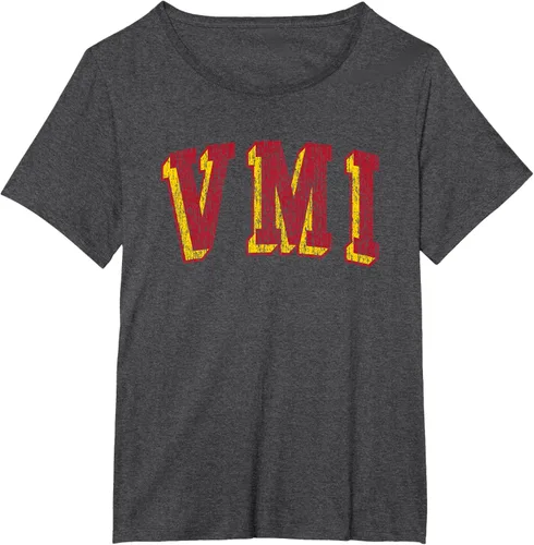 Vista 16 de VMI Keydets Retro Arch Camiseta, Negro