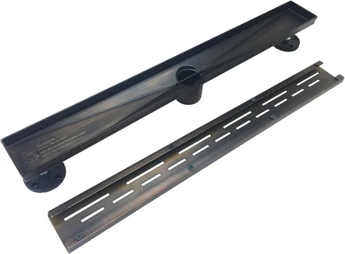 Vista 6 de Neodrain Drenaje lineal de cobre antiguo de 24 "con rejilla