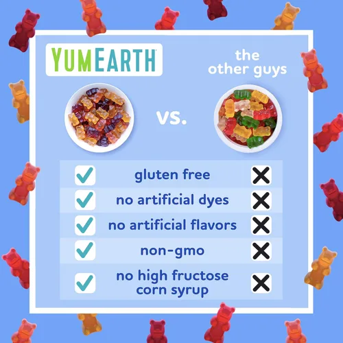 Vista 5 de YumEarth Ositos de gomita, sabores surtidos, 10 paquetes de aperitivos por bolsa (paquete de 12)