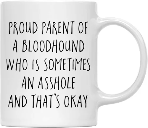 Vista 26 de Andaz Press Funny Dog - Taza de café de 11 onzas, regalo de broma, orgulloso padre de un afenpinscher que es a veces un gilipollas y eso está bien