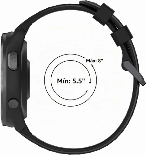 Vista 3 de Correa compatible con reloj Garmin Forerunner 965 – Correa de repuesto de silicona suave para reloj inteligente 965 para mujeres y hombres