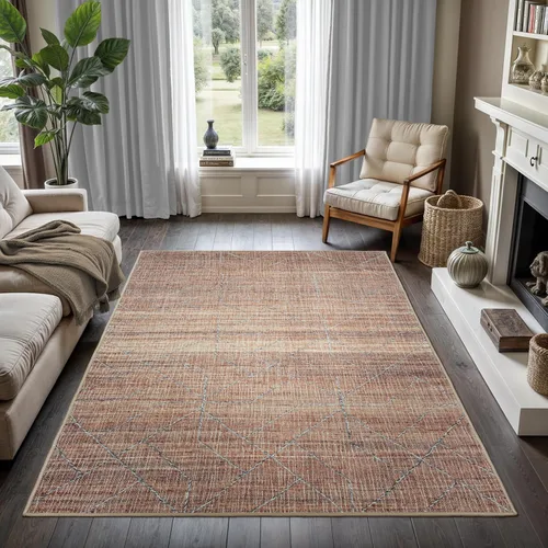 Vista 60 de GLN Rugs Bohemian - Troy - Alfombra de felpilla lavable a máquina, bohemio, lavable, antideslizante, alfombra de área de felpilla de pelo bajo