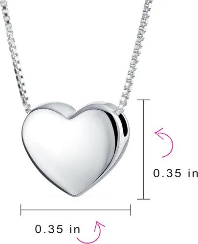 Vista 4 de Bling Jewelry Collar con colgante de corazón con monograma con inicial del alfabeto A-AZ, para mujer, para novia, plata de ley 925 pulida