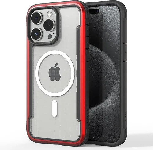 Vista 8 de RAPTIC Funda magnética Air para iPhone 15, funda protectora transparente a prueba de golpes, grado militar probada para caídas de 10 pies, funda