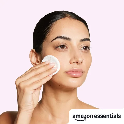 Vista 4 de Amazon Basics - Círculos exfoliantes de algodón, 100 unidades (paquete de 1)