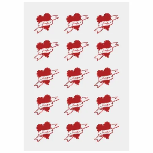 Vista 22 de YesCustom Tatuajes temporales personalizados con nombre, corazones de amor, tatuaje de cara falsa personalizada con foto para mujeres y hombres