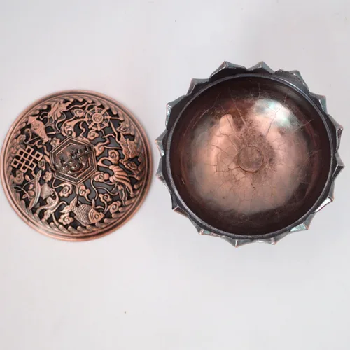 Vista 4 de Buddha Lotus Flower Zinc Aleación Metal Incienso Quemador Incienso Titular Incienso Incienso para palo/Cono/Pequeña Bobina Incienso