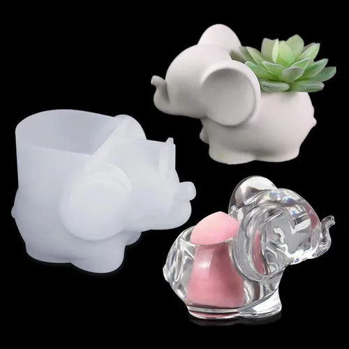 Vista 14 de Moldes de silicona de resina de búho para macetas de flores, moldes de macetas de cerámica y arcilla, molde de plantador de silicona para macetas
