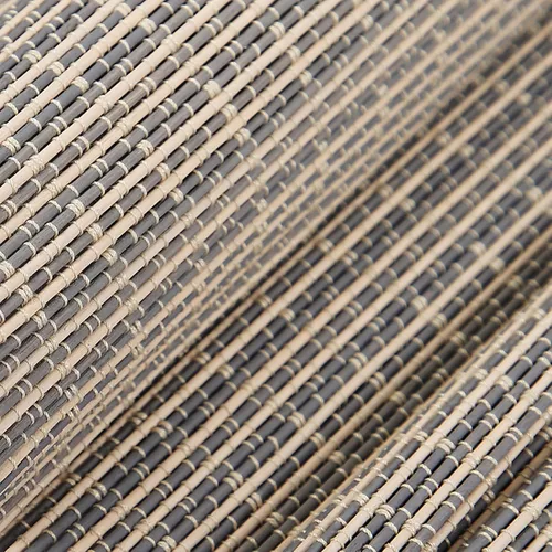 Vista 4 de Persianas romanas de bambú, persianas de madera tejidas a medida, sin cordón, color gris beige, persianas de bambú natural para puertas y ventanas