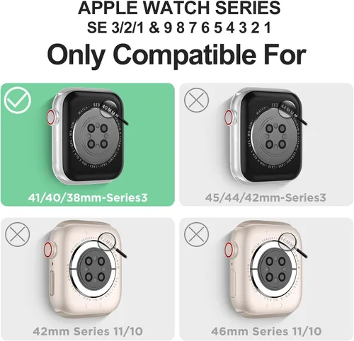 Vista 2 de DABAOZA Compatible for Clear Apple Watch Band 41mm 40mm 38mm ClearCrystal Transparente
