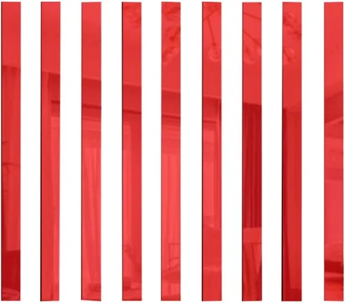 Vista 8 de 10 calcomanías de pared de espejo, diseño a rayas, espejo, azulejos artísticos, decoración de bricolaje autoadhesivas, línea de pared, calcomanías
