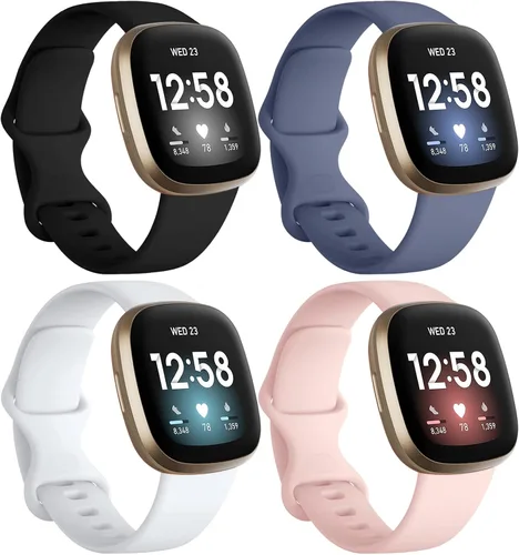 Vista 14 de Dirrelo Bandas compatibles con Fitbit Sense/Versa 3 / Versa 4 / Sense 2, correa deportiva de TPU suave, pulsera de repuesto para mujeres y hombres A