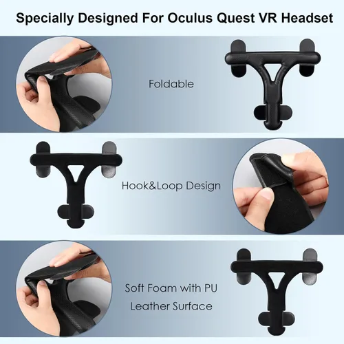 Vista 5 de YipuVR Head Cushion for MetaQuest 3 Headset,Soft PU Headrest Replacement for Enhanced Support,Comfort VR Accessories